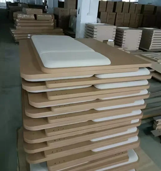 Pannelli con piattaforma in legno Testiera Struttura in legno Letto imbottito Box doppio Queen King Size Letto per hotel